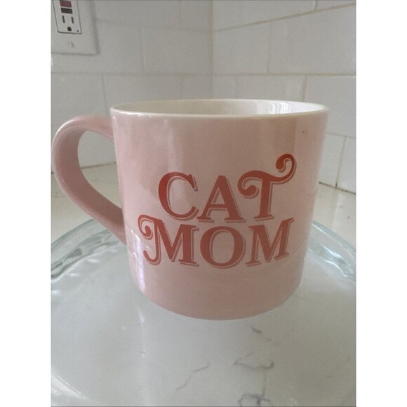 CAT MOM Coffee Mug Parker Lane Stoneware Pink - Picture 1 of 9